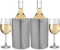 🍷 stay cool and elegant with strova wine bottle chiller (set of 2): double wall stainless steel insulation for parties, events, and hosting – perfectly insulated cooler bucket for standard-sized wine and champagne bottles логотип