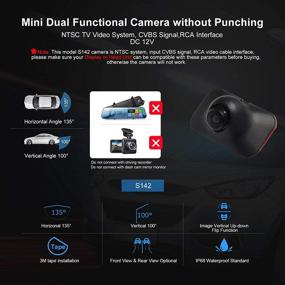 img 4 attached to PARKVISION Mini Car Side View Camera/Rear View Camera/Front View Camera: 360° Rotatable Lens, Easy Installation Without Drilling, Upside Down Flip Image function - No Guidelines [S142]