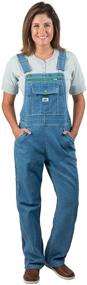 img 4 attached to Liberty Womens Denim Overalls Washed Women's Clothing