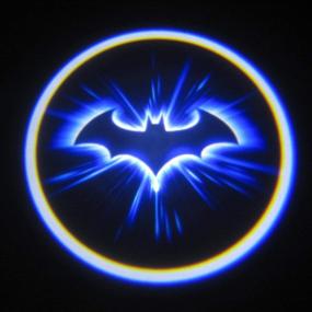 img 3 attached to INewcow Cold Blue Bat For Batman Car Door LED Projector Light Courtesy Welcome Logo Light Shadow Ghost Laser Lamp For All Cars (2PCS)