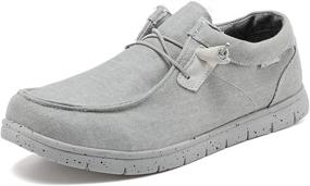 img 4 attached to 👟 FANTURE Men's Loafers & Slip-Ons Sneakers - Lightweight Comfort U419XXXME002 10 Gray, Size 46