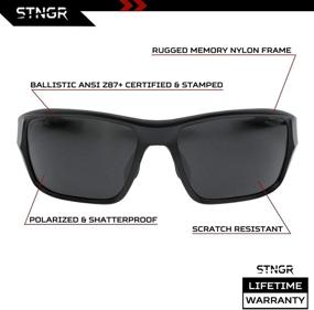 img 3 attached to 🕶️ STNGR Alpine Tactical Sunglasses - Unbreakable, Polarized Eyewear for Men | Ideal for Outdoor Activities, Ballistic & Shooting Purposes