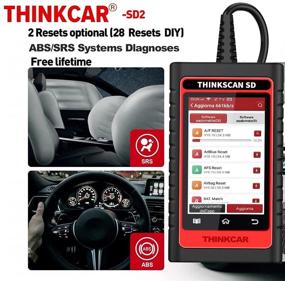 img 3 attached to 🔍 THINKCAR OBD2 Code Reader with 28 Reset Options (2 Free Selectable), Thinkscan SD2 Full OBD Function, ABS SRS Scanner Tool, Automotive Car Diagnostic Scan Creader, WiFi with Free Lifetime Updates (2-System + 2 Reset)