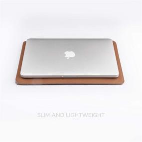 img 2 attached to 🖥️ Удобный чехол для ноутбука Comfyable 13 дюймов для MacBook Pro M1 2016-2020 и Mac Air 2020 - чехол из искусственной кожи, коричневый