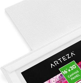 img 2 attached to 🎨 Arteza Canvas Boards for Painting - Pack of 14, 16x20 Inch, 100% Cotton Panels - Gesso-Primed Art Supplies for Acrylic Pouring and Oil Painting