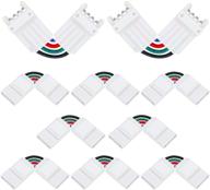 lightingwill 10pack l shap 4-pin rgb led light strip connector: adjustable angle & solderless adapter for 5050 multicolor led strip light (10mm) логотип