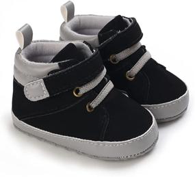 img 2 attached to COSANKIM High Top Toddler Prewalker Boys' Sneakers - Stylish and Comfortable Shoes