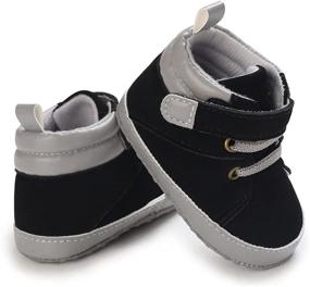 img 1 attached to COSANKIM High Top Toddler Prewalker Boys' Sneakers - Stylish and Comfortable Shoes