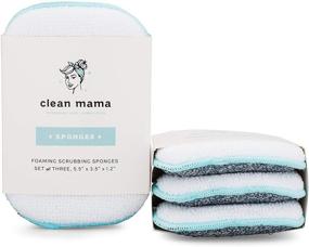 img 3 attached to 🧽 Clean Mama Foaming Scrubbing Sponges - Set of 12 for Cleaning, Scrubbing Dishes, Countertops - White