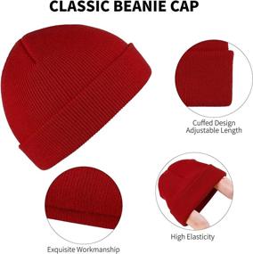 img 2 attached to 🧣 Cooraby Winter Warm Soft Knit Beanie Cap - Unisex Hat for Men and Women