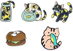 img 1 attached to Cute Cartoon Enamel Brooch Pins for Women, Girls, and Children - Decorative Lapel Pins for Clothing, Bags, and More