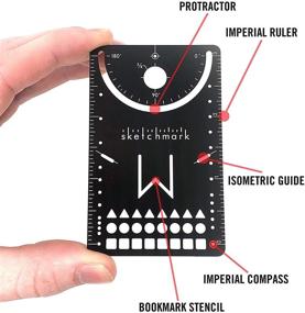 img 1 attached to 📏 Sketchmark GEN II Stainless Steel: The Ultimate Bookmark Stencil for Bullet Journaling, Sketching, and Designing