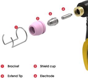 img 1 attached to 🔧 Optimized 24-Piece Consumables Kit for YESWELDER Plasma Cutter Torch - Enhanced Cutting Torch Nozzles Tips for SG-55 AG-60 WSD-60