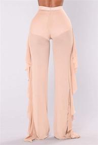 img 1 attached to 👖 RUEWEY Elastic Palazzo Trousers for Women's Clothing in Swimsuits & Cover Ups