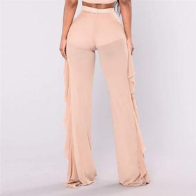 img 2 attached to 👖 RUEWEY Elastic Palazzo Trousers for Women's Clothing in Swimsuits & Cover Ups