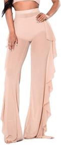 img 4 attached to 👖 RUEWEY Elastic Palazzo Trousers for Women's Clothing in Swimsuits & Cover Ups