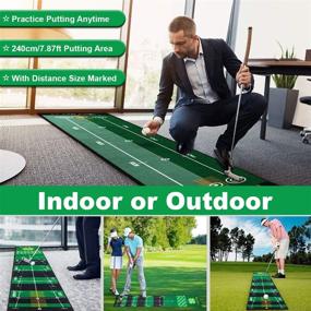 img 3 attached to 🏌️ Golf Putting Mat for Indoor Practice - Improve Putt Accuracy with this Green Mat