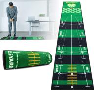 🏌️ golf putting mat for indoor practice - improve putt accuracy with this green mat logo