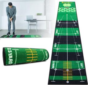 img 4 attached to 🏌️ Golf Putting Mat for Indoor Practice - Improve Putt Accuracy with this Green Mat