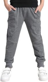 img 3 attached to SWOTGdoby Sweatpants Contrast Children Athletic Boys' Clothing in Pants