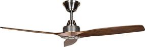 img 4 attached to 🔝 Hyperikon 52-Inch Brushed Nickel Ceiling Fan with Walnut Wood Blades - Remote Controlled, No Light Fixture