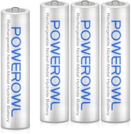 powerowl aaa rechargeable batteries - high capacity nimh 1000mah 1.2v low self discharge rechargeable aaa battery (4 pack) logo