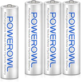 img 4 attached to Аккумуляторы Powerowl AAA, высокая емкость NiMH 1000mAh 1,2В, низкая саморазрядка, перезаряжаемый аккумулятор AAA (4 штуки)