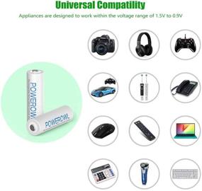 img 1 attached to Аккумуляторы Powerowl AAA, высокая емкость NiMH 1000mAh 1,2В, низкая саморазрядка, перезаряжаемый аккумулятор AAA (4 штуки)