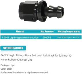 img 2 attached to Straight Hose Fitting Adapter Black