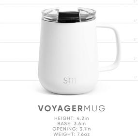 img 1 attached to Simple Modern Insulated Coffee Mug With Handle Stainless Steel Voyager Travel Cup With Clear Flip Lid 10Oz (300Ml) Mug W/Handle Food Service Equipment & Supplies