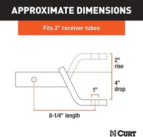 img 2 attached to КУРТ 45050 — шарнирный кронштейн для прицепного устройства класса 3: приемник диаметром 2 дюйма, нагрузка 7 500 фунтов, отверстие диаметром 1 дюйм, опускное расстояние 4 дюйма, подъем 2 дюйма.