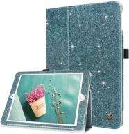 📱 bentoben ipad air 2 case, ipad 6th generation case, ipad 5th gen case with pencil holder – glitter leather cover for ipad air 2/1, ipad 9.7 2018/2017 – folio folding stand, auto wake/sleep – midnight green logo