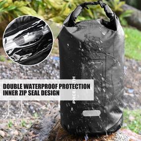 img 3 attached to 🎒 Durable Lightweight Waterproof Dry Bag Backpack: Perfect for Paddleboarding, Hiking, Kayaking, and More - Includes Transparent Phone Case!