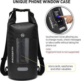 img 2 attached to 🎒 Durable Lightweight Waterproof Dry Bag Backpack: Perfect for Paddleboarding, Hiking, Kayaking, and More - Includes Transparent Phone Case!
