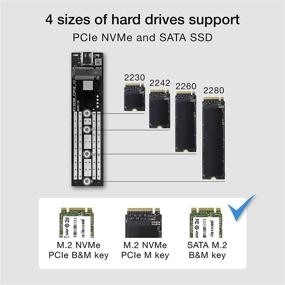 img 3 attached to Адаптер для внешнего накопителя EZCast M.2 NVME SSD, USB C 3.1 Gen 2 (10 Гбит/с) для накопителей NVMe PCIe M-Key - поддерживает внешний корпус для NVMe PCIe размера 2230/2242/2260/2280