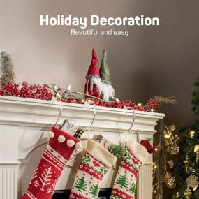 img 3 attached to Christmas Stocking Holders for Mantle | Set of 6 | Mantel Hangers 🎅 | Safety-Grip Fireplace Stocking Hangers | Made in the USA | No Tools Needed