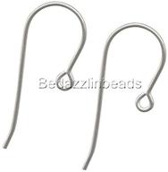 📇 set of 10 titanium french hook earring findings with silver nickel-free finish and open loop ring logo