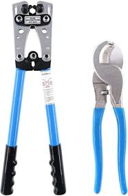 img 4 attached to 🔧 Glarks 2Pcs Wire Crimper and Cable Cutter Tool Set - Terminal Crimping Plier with Ratchet Action for Cu/Al Terminal Connections, Suitable for 10, 8, 6, 4, 2, 1/0 AWG Wire Cable Cutting and Crimping