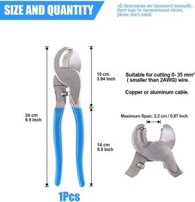 img 2 attached to 🔧 Glarks 2Pcs Wire Crimper and Cable Cutter Tool Set - Terminal Crimping Plier with Ratchet Action for Cu/Al Terminal Connections, Suitable for 10, 8, 6, 4, 2, 1/0 AWG Wire Cable Cutting and Crimping