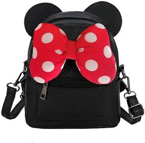 img 4 attached to 🎒 Convertible Cartoon Polka Dot Backpack - Versatile Crossbody Bag for Improved SEO