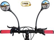 🚲 2pcs adjustable bike mirrors, handlebar rearview mirror for mountain & road bike - enhance your cycling safety logo