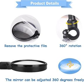 img 1 attached to 🚲 2Pcs Adjustable Bike Mirrors, Handlebar Rearview Mirror for Mountain & Road Bike - Enhance Your Cycling Safety