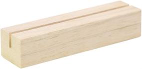 img 4 attached to 🔢 UNIQOOO 5 Pack Wood Table Number Stands | Acrylic Sign Holders 1/8" Thick | Oakwood Display Stands | Place Card Holders | Ideal for Retail Shop, Wedding Dinner Party, Events Decoration, Retail Shop