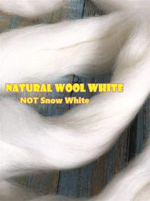 img 2 attached to 🐑 T.F GHG 1LB Wool Roving: Premium Natural Filler for Needle Felting, Spinning, and Stuffing - DIY Projects, Pillow Cushions, Dryer Balls - White Ecru Wool, Un-Dyed, Clean & Soft