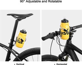 img 1 attached to DeepRoar Water Bottle Cages Adapter for Bikes, Motorcycles & Electric Vehicles | Handlebar & Seat Post Cup Mount Converter | Double Screws | Aluminum Alloy Holder (Black)