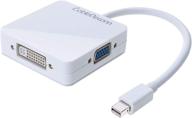 кабельный адаптер cabledeconn multi-function thunderbolt mini displayport в hdmi dvi vga 3in1 тв av hdtv 1080p белый: бесшовное решение для подключения дисплея логотип