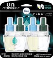 🌬 ароматизатор воздуха febreze plug in, unstopables fresh, сильный устранитель запаха, с запасом на 100 дней, заправка ароматизированным маслом (2 шт) логотип