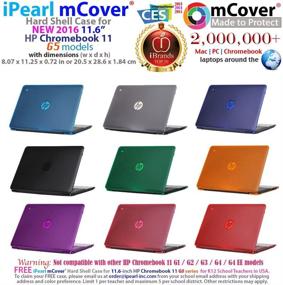 img 1 attached to 📱 mCover iPearl Clear Hard Shell Case for 2016 HP Chromebook 11 G5 / V011DX / V012NR (11.6") - Not Compatible with Older HP Chromebook 11 G1 / G2 / G3 / G4 / G4 EE Models