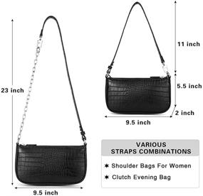 img 1 attached to 👜 Женская классическая клатч-сумка и кошелек для переноски через плечо от WESTBRONCO