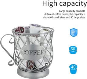 img 1 attached to ☕️ FOVERN1 Silver Coffee Pod Holders with Creamer Container - Convenient Storage Solution for K Cups and Espresso Pods